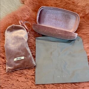 Miu Miu Blush Velvet Glasses Case Set